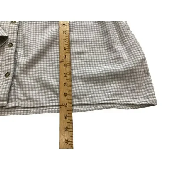 Peace Love World Boheme Check Plaid Button Front Pleated Top size XL - Picture 5 of 8